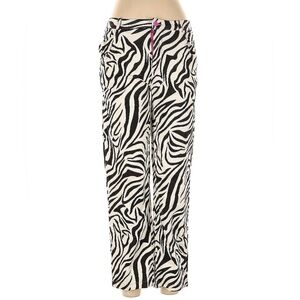 Vintage Y2K Alice’s Lips Black & White Zebra Print Jeans Denim Low-Mid Rise sz M